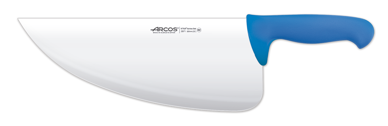 ARCOS Serie 2900 - Cuchillo de pescadería - Nitrum acero inoxidable 12 -  Mango azul de polipropileno - Plata - Sistema de identificación de color 