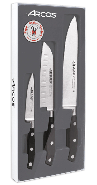 Set 3 cuchillos Arcos Riviera forjado